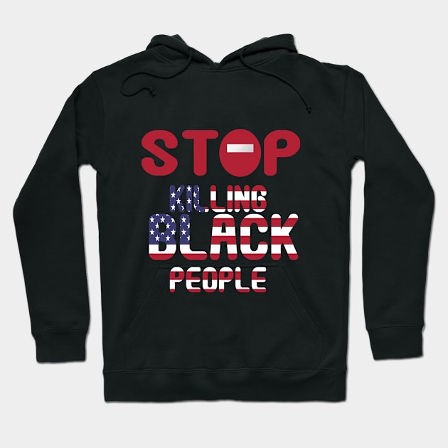 black shirt/masks against racism Hoodie by Amine